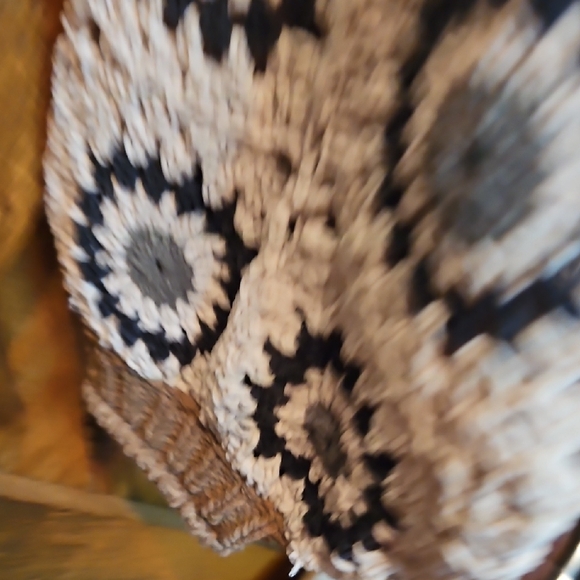 281 Neutral Brown Crewneck Sweater with Cream & Black Crochet Sleeves - Picture 4 of 8